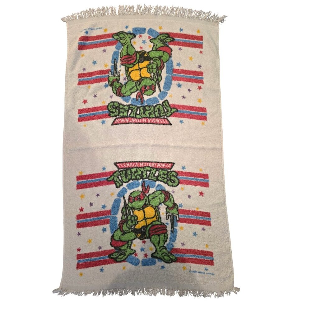 Vintage Teenage Mutant Ninja‎ Turtles Cotton Fringed Kids Towel